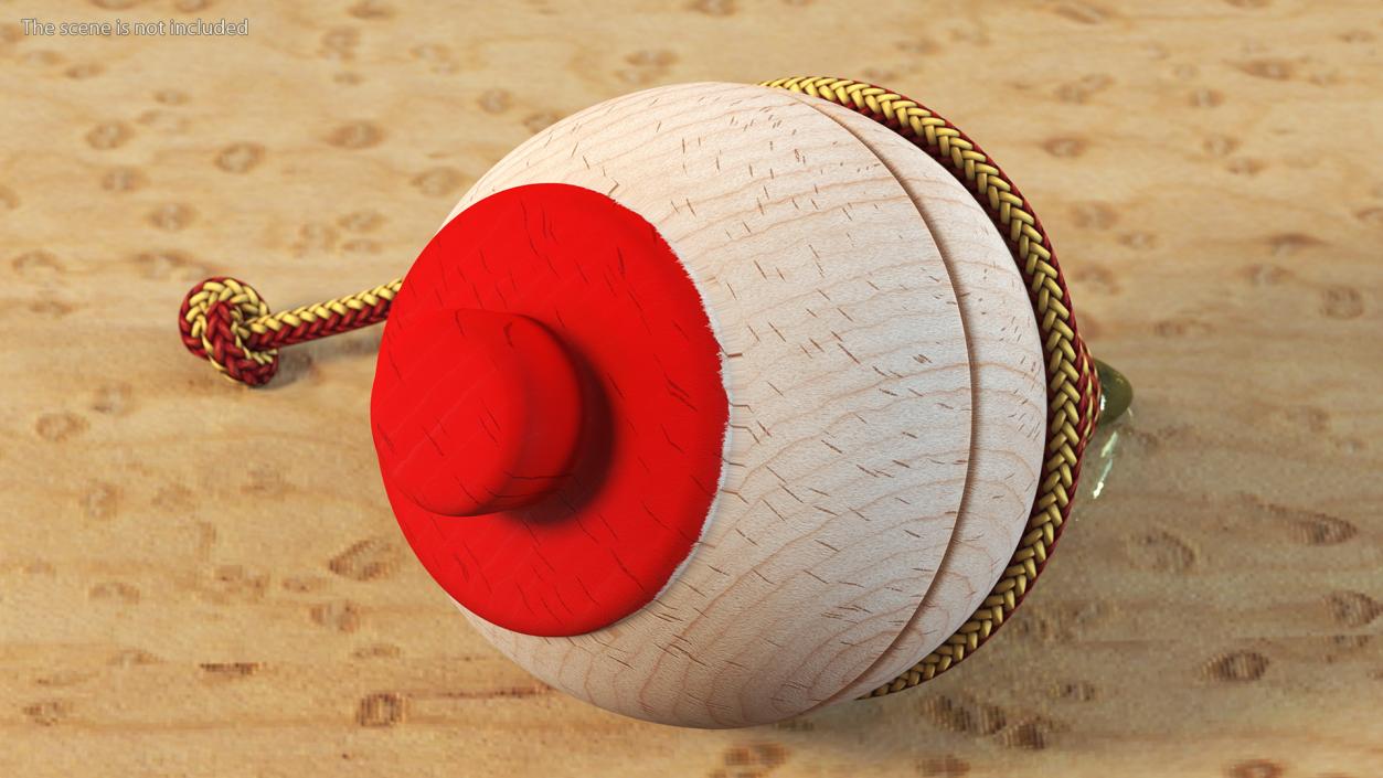 Spinning Toy Reeled Wood 3D model