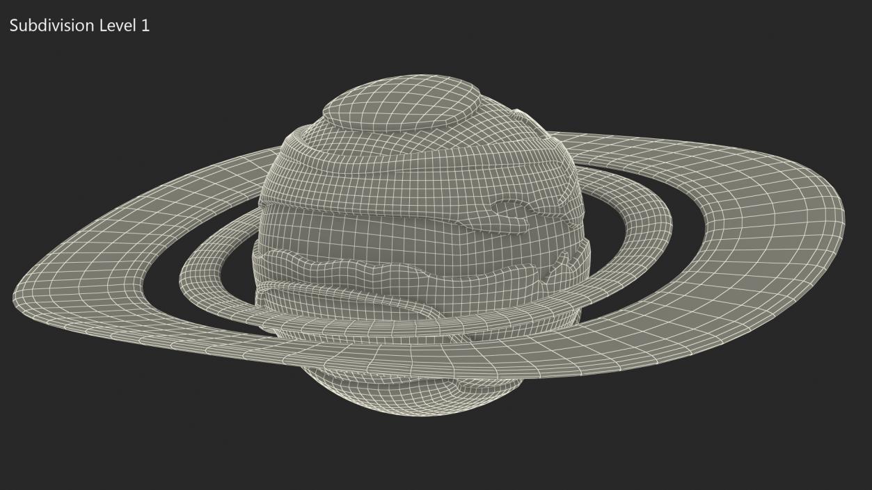 3D Cartoon Planet Saturn