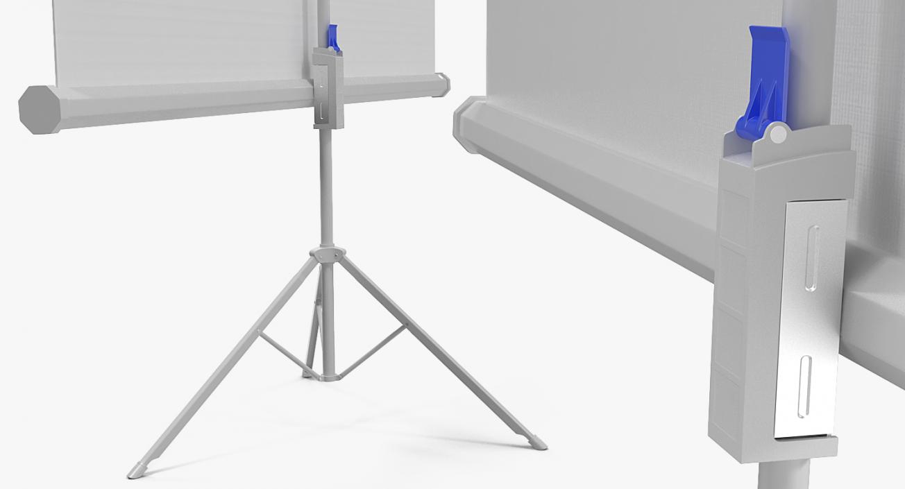 Office Tripod Projection Screen White 3D