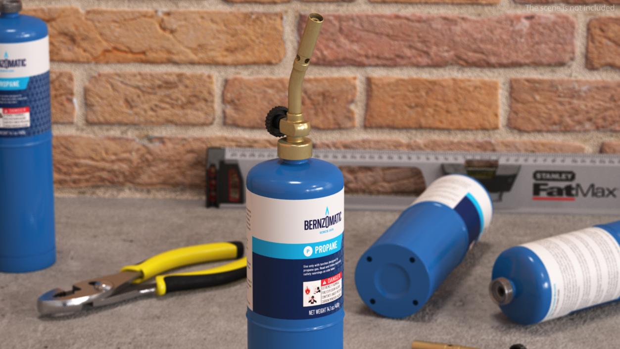 Bernzomatic Handheld Propane Torch with Cylinder Kit 3D