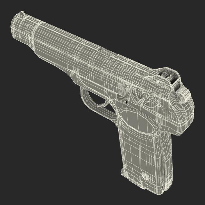 Stechkin Automatic Pistol APS 3D model
