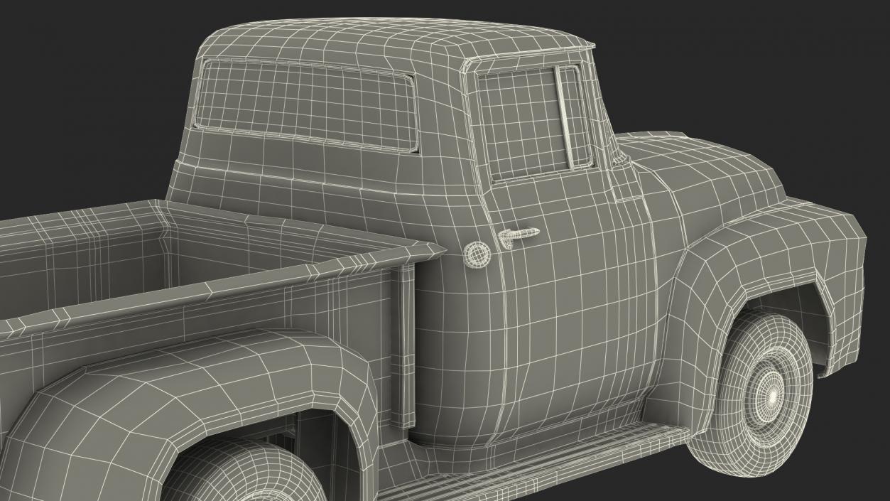 Rusty Old Ford F100 Pickup Truck 3D