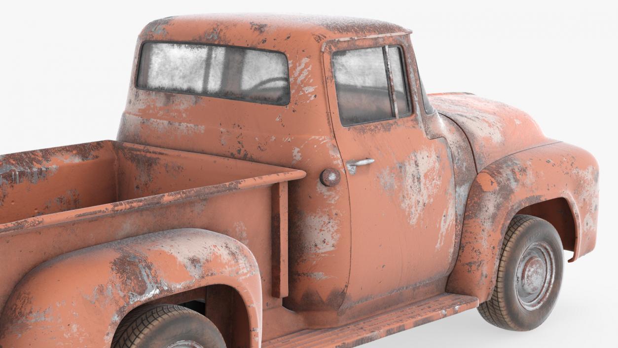 Rusty Old Ford F100 Pickup Truck 3D
