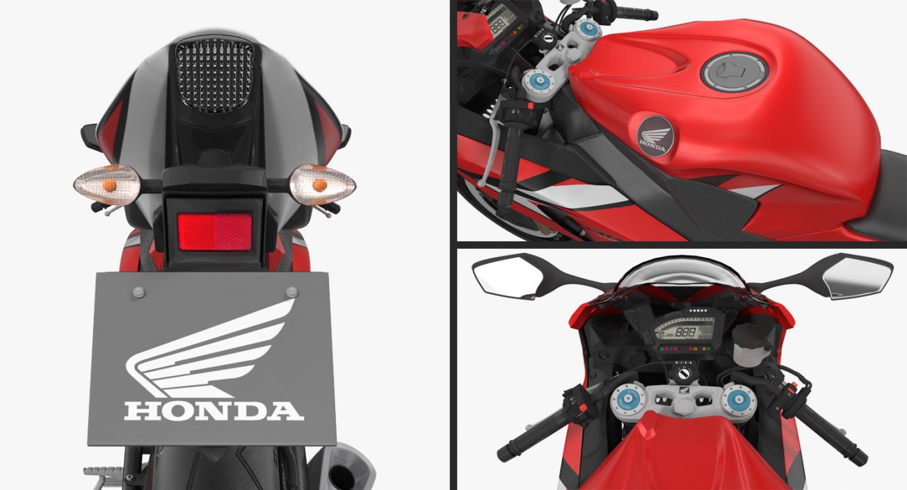 New Honda CBR1000RR Fireblade SP 2016 Rigged 3D model
