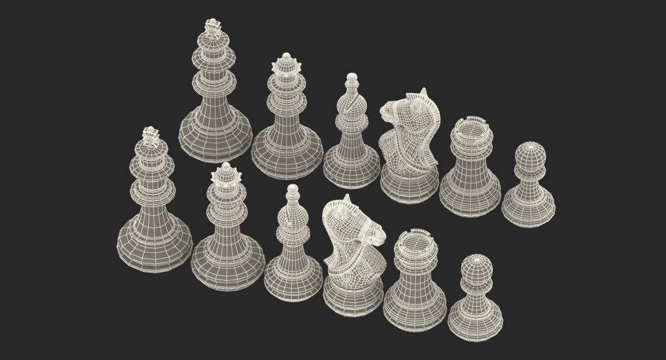 3D model Wooden Chess Figures