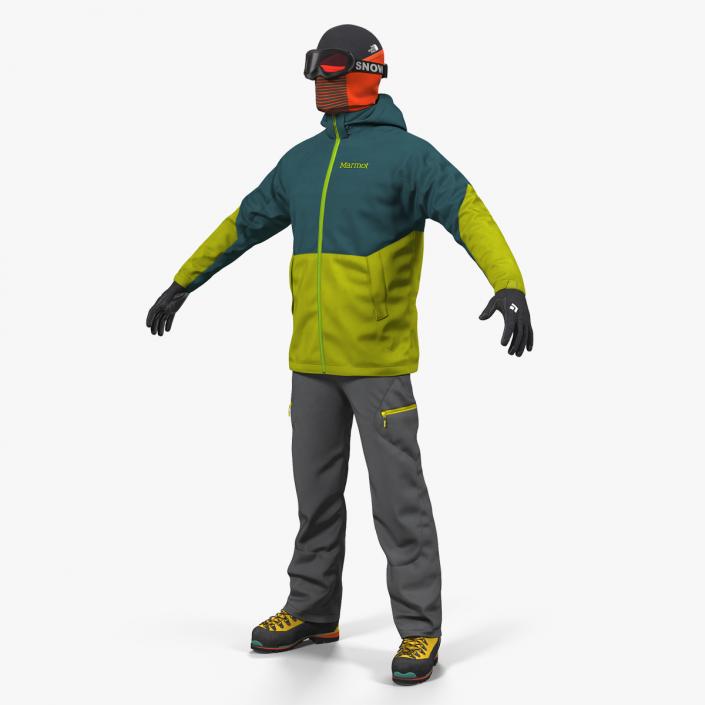 3D Winter Hiking Gear model