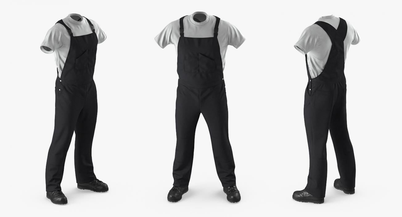 3D model Mens Work Wear Black