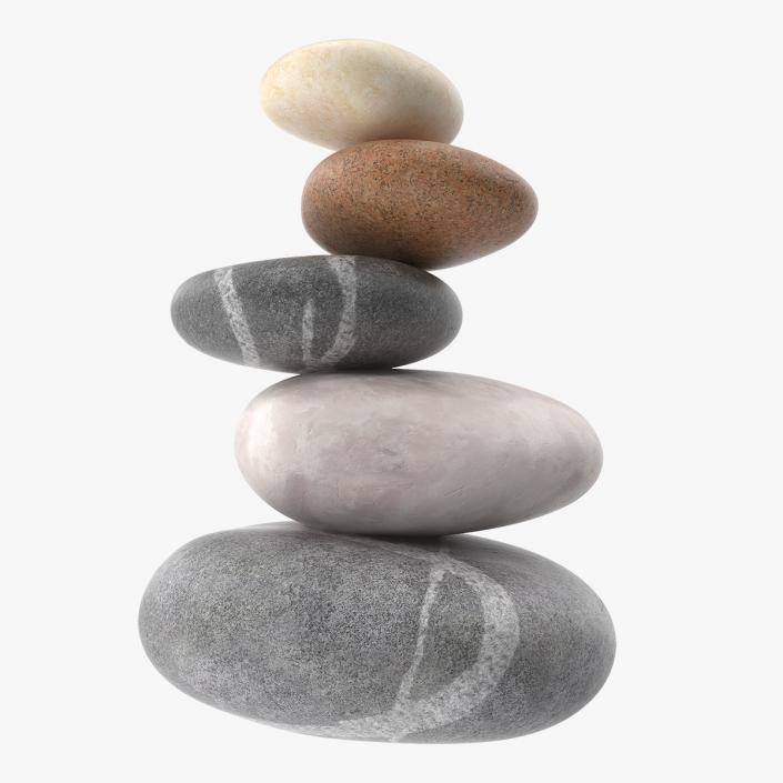3D Zen Stones Stack