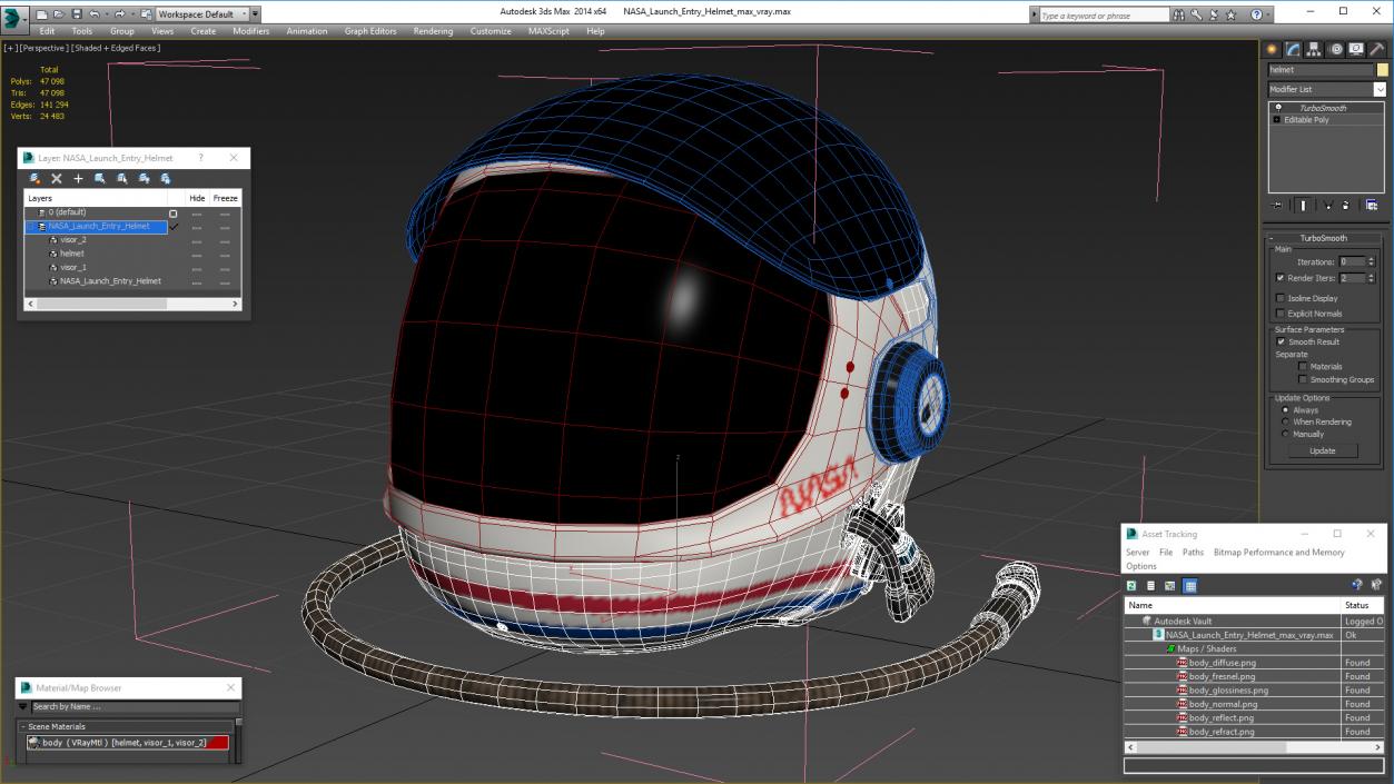 NASA Launch Entry Helmet 3D model