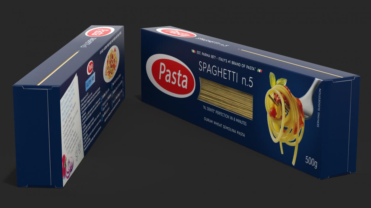 Spaghetti Pasta Box 3D model