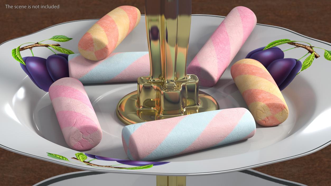 3D Marshmallow Pole Twist Candy model