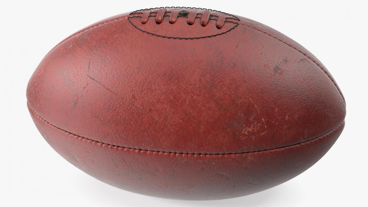 Vintage Leather Lace Up Rugby Ball 3D model