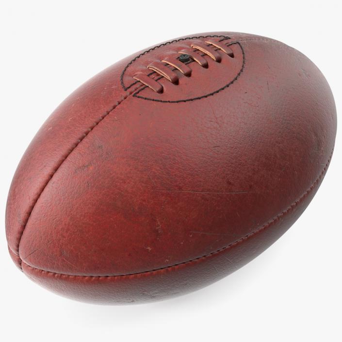 Vintage Leather Lace Up Rugby Ball 3D model