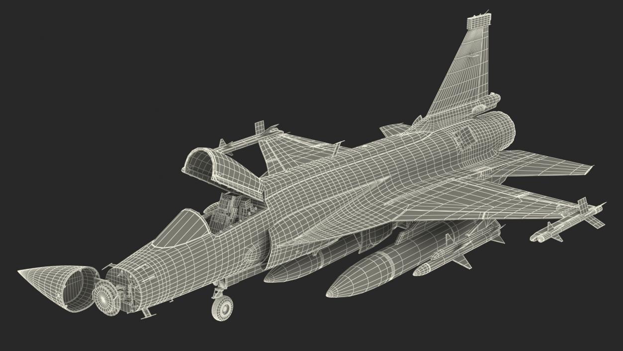 3D model PAC JF-17 Thunder Pakistan Air Force with Armament