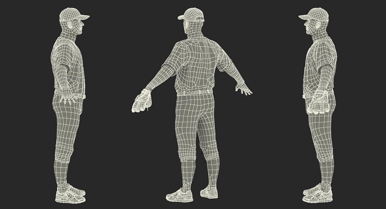 Baseball Player Rigged Mets 3D