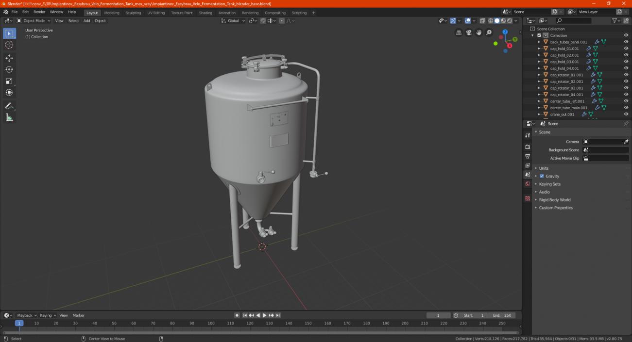 3D Impiantinox Easybrau Velo Fermentation Tank model