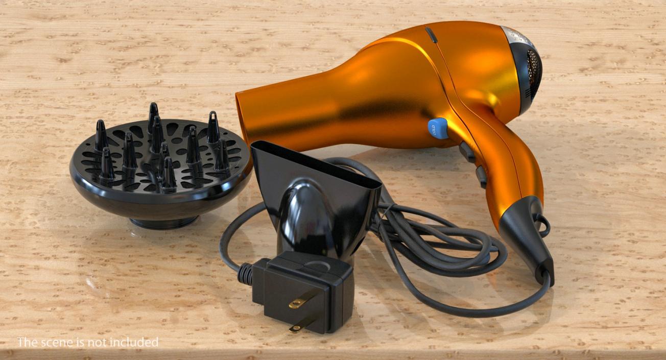 3D model Conair Hair Dryer with Nozzles