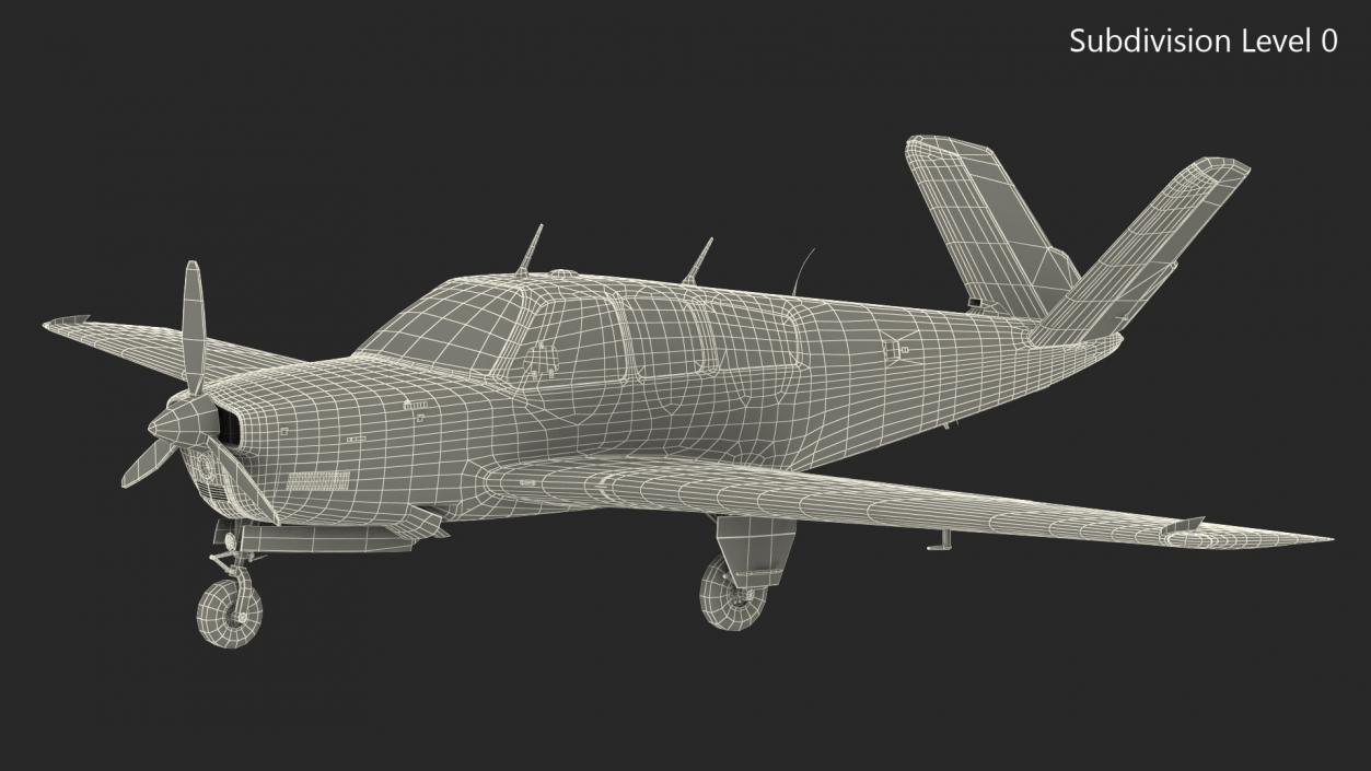 Civil Utility Aircraft Single Engined V Tail 3D model
