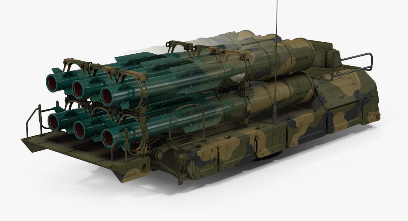 Rockets with Radar Camo Air Defence System 3D