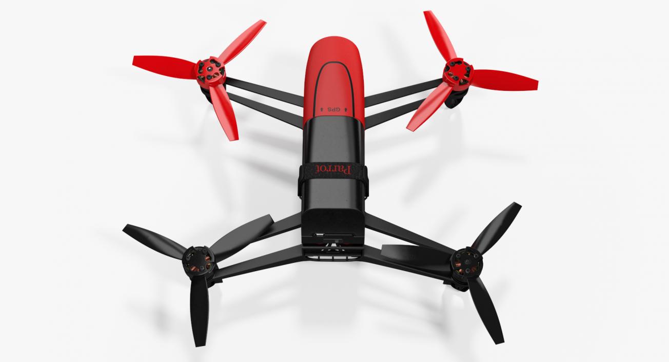 3D Parrot Bebop Quadcopter Drone Rigged