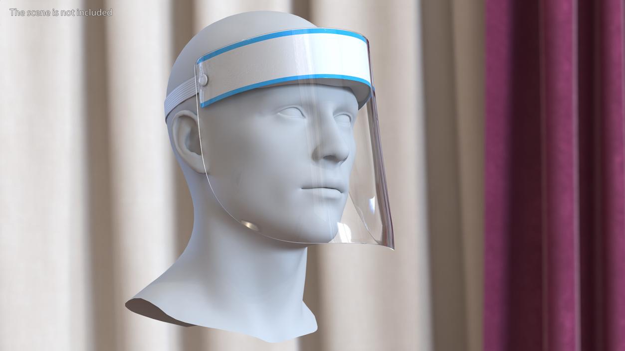 3D Clear Face Shield Visor model