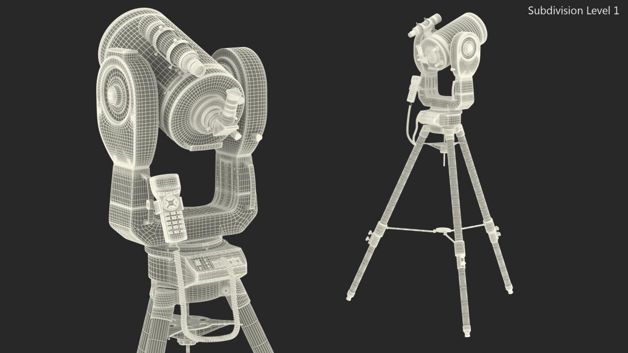 3D Telescope 8 Inch with Tripod model