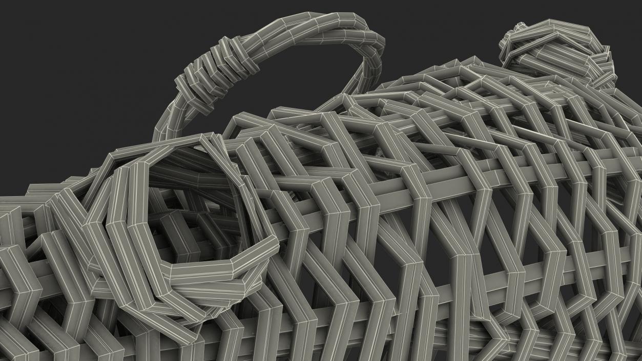3D Cornucopia Basket White model