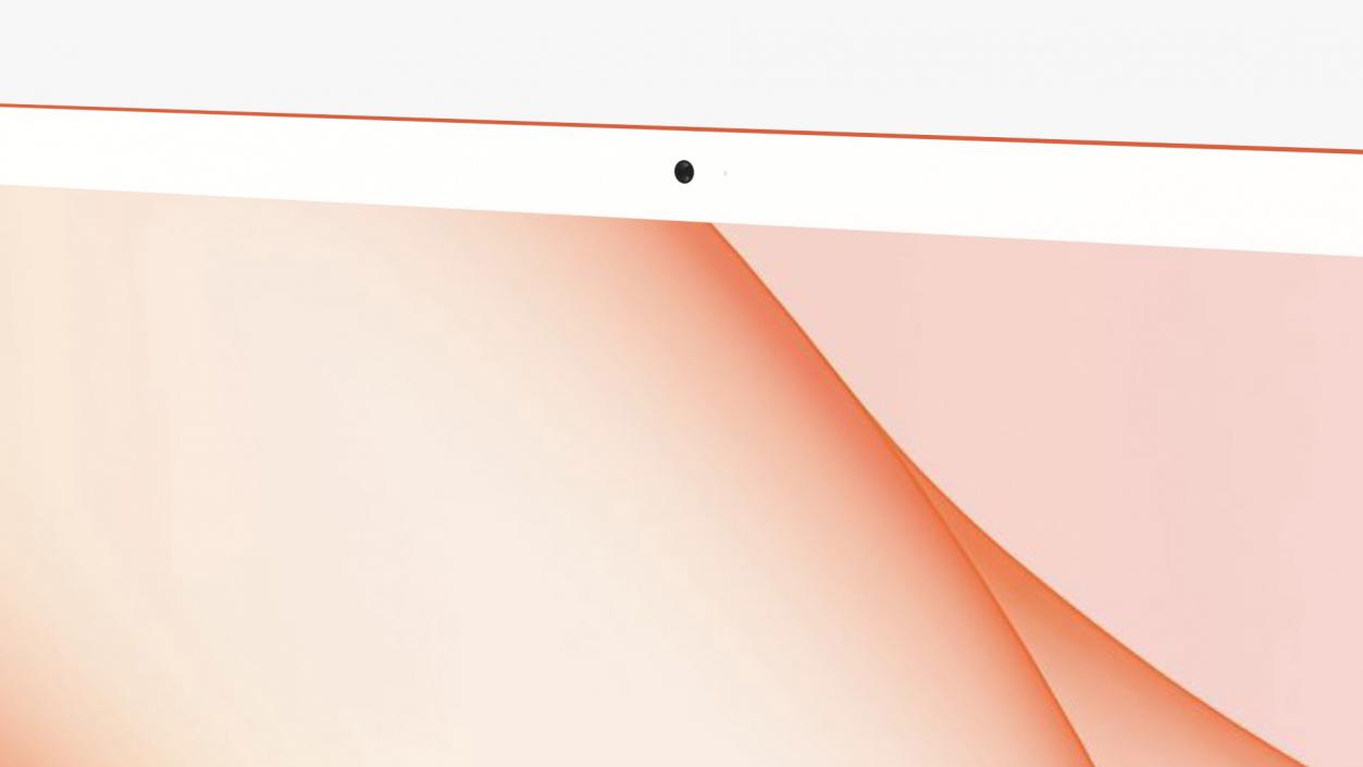 Apple iMac 2021 Orange 3D