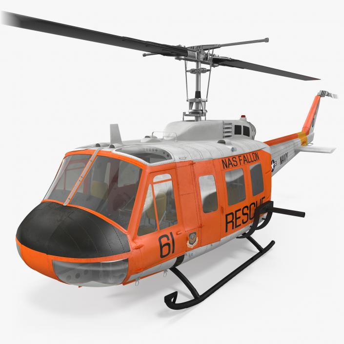 3D US Navy Bell UH-1 Iroquois Rescue model