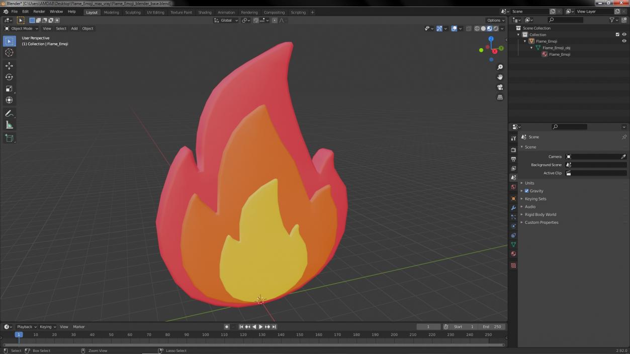 3D Flame Emoji