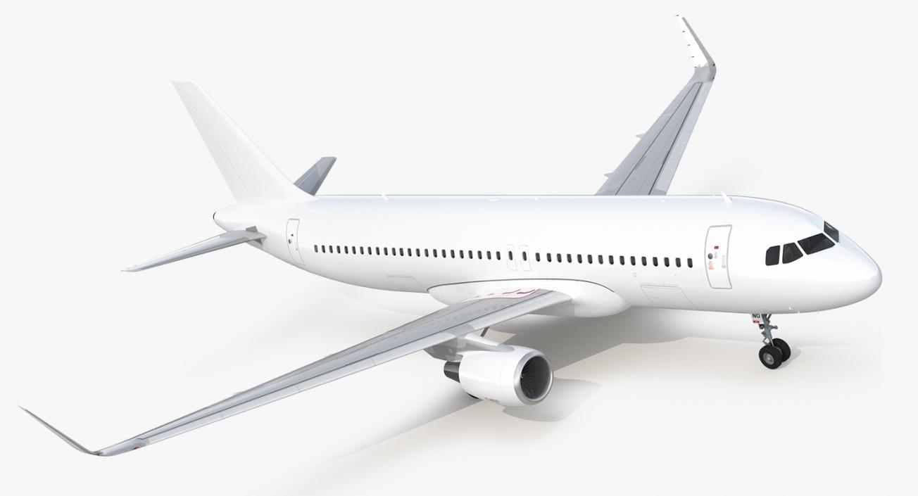 3D Airbus A320neo Simple Interior Generic model