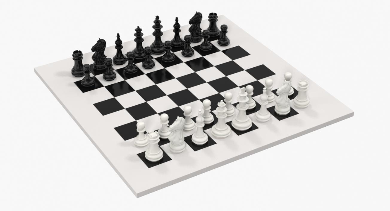 Plastic Chess Set 3D