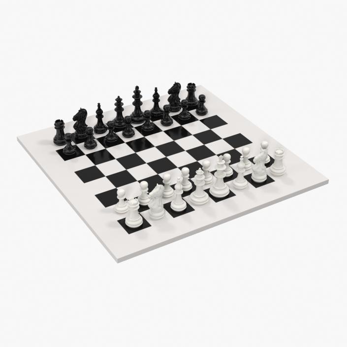 Plastic Chess Set 3D