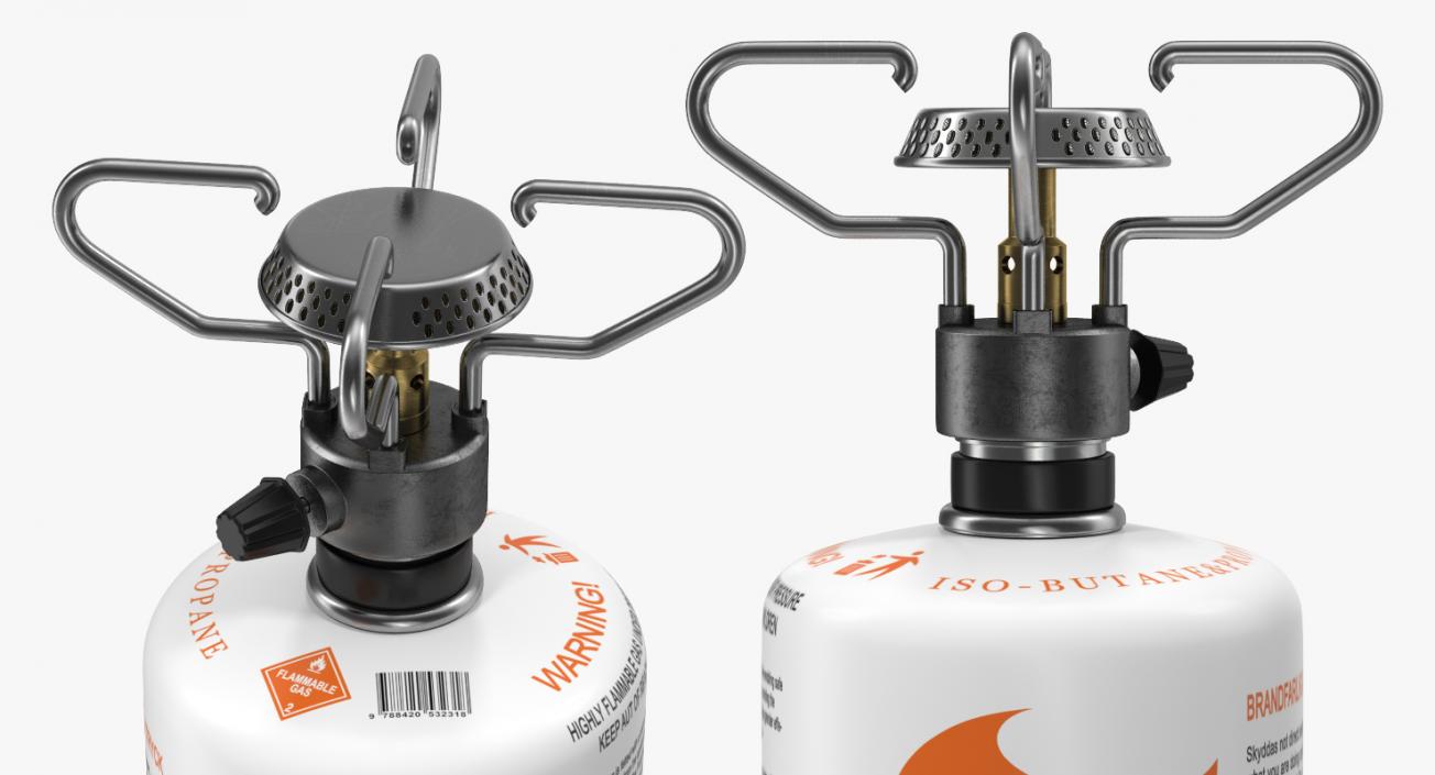 Gas Cylinder with Camping Stove Kovea 3D