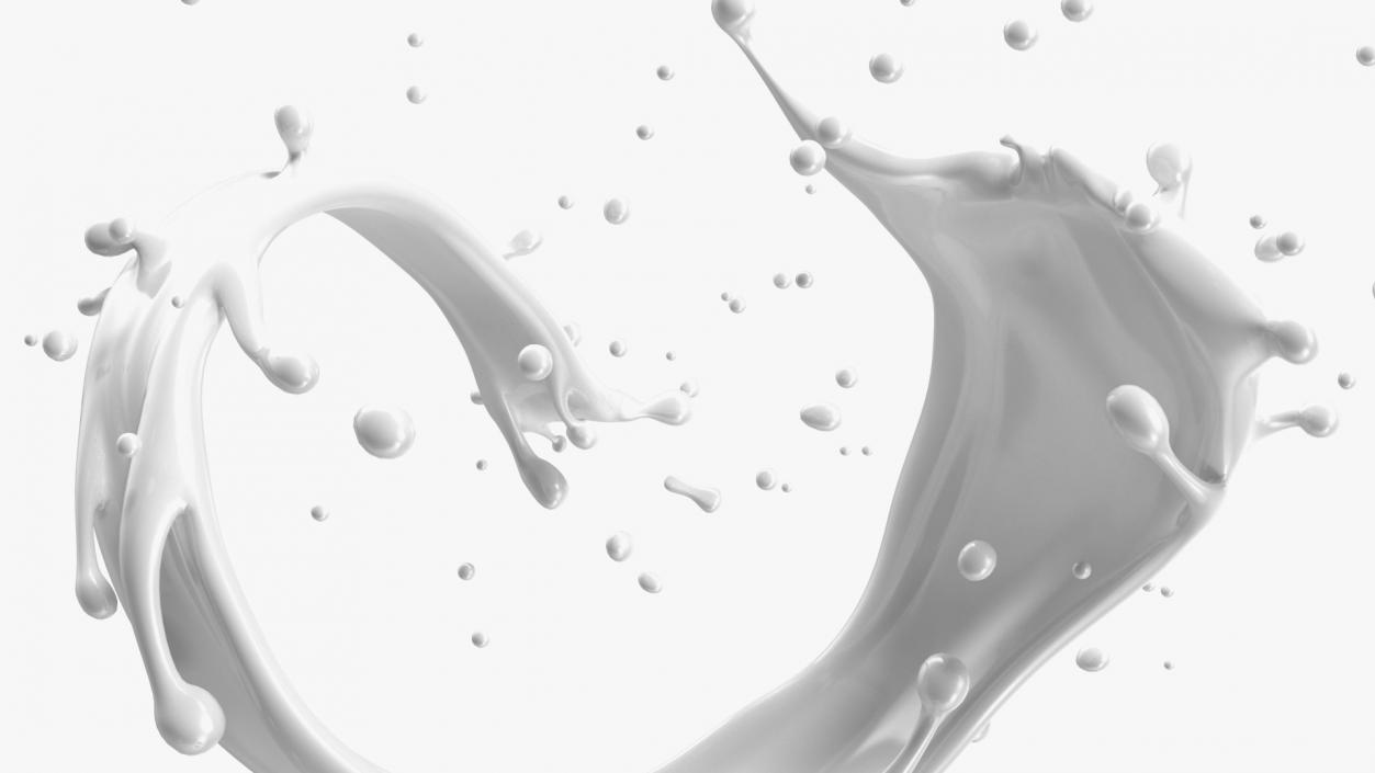 3D Milk Splash Spiral model