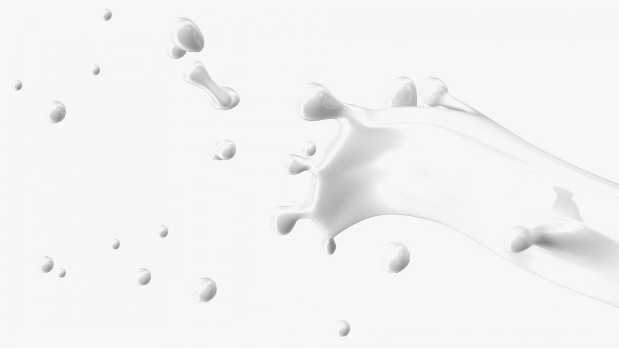 3D Milk Splash Spiral model