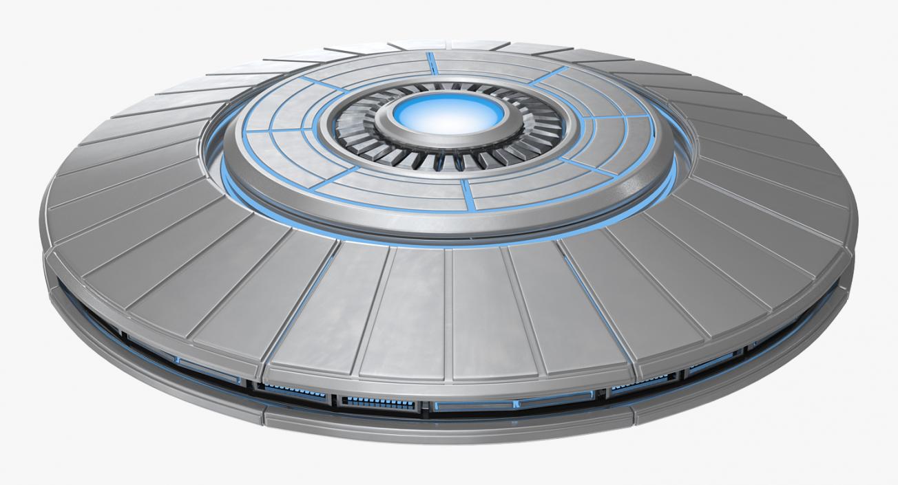 UFO Flying Saucer Rigged 3D model