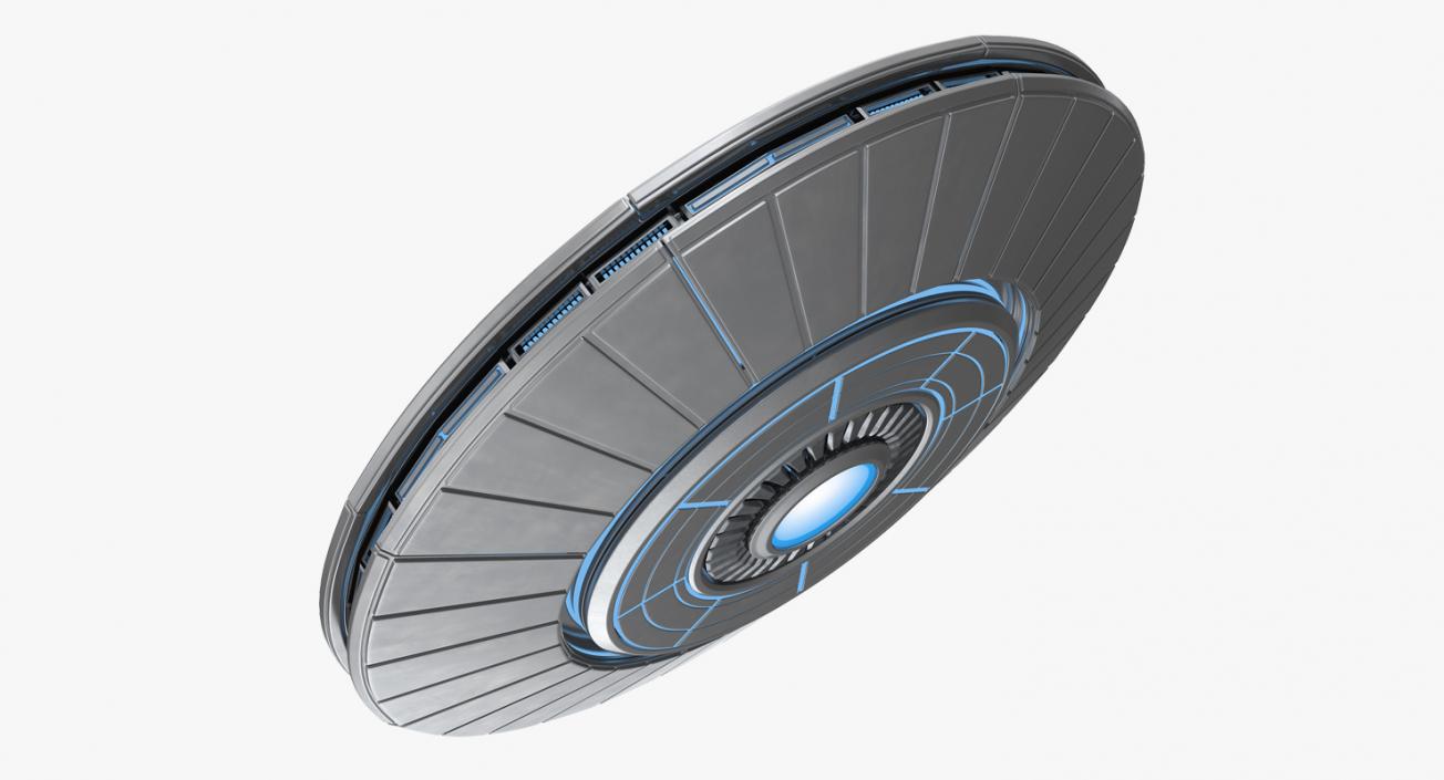 UFO Flying Saucer Rigged 3D model