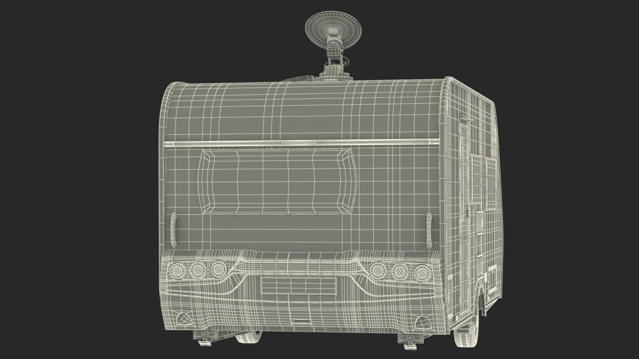 Hobby Caravan with Multi Satellite Antenna SK1000 3D model