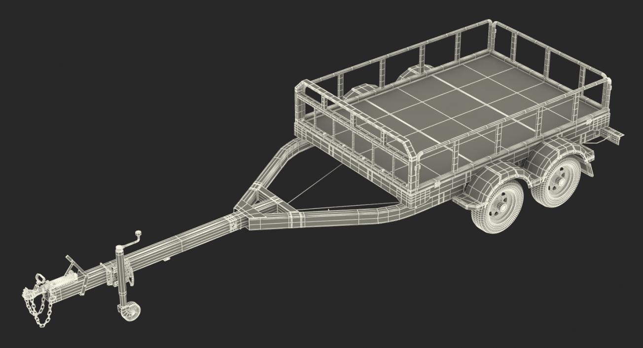 Double Axle Trailer 3D model