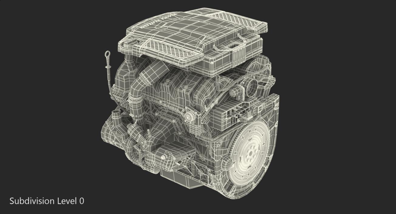 3D Cadillac Twin Turbo V6 Car Engine model