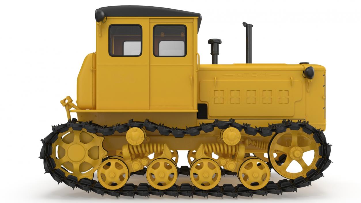 3D Old Soviet Tractor model
