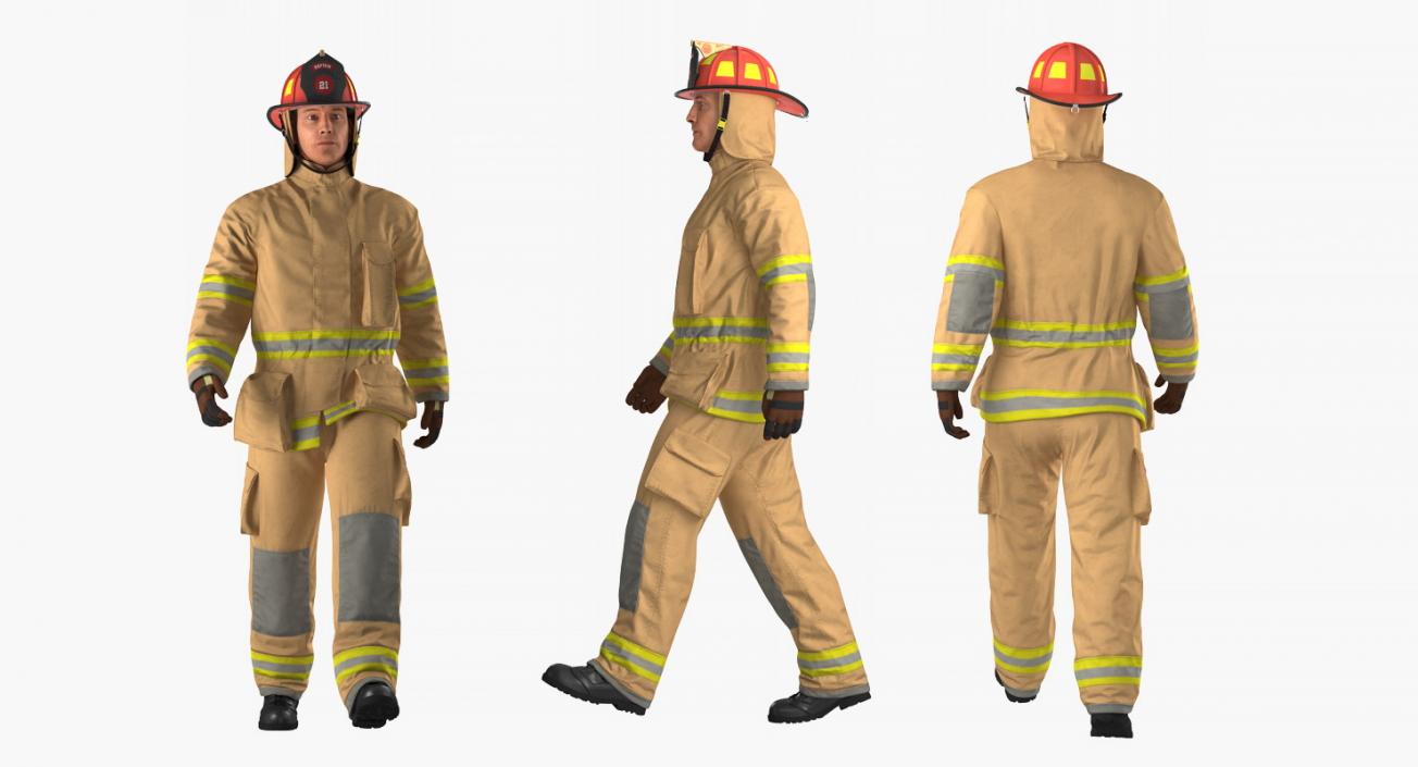 Firefighters and Equipment Collection 3D