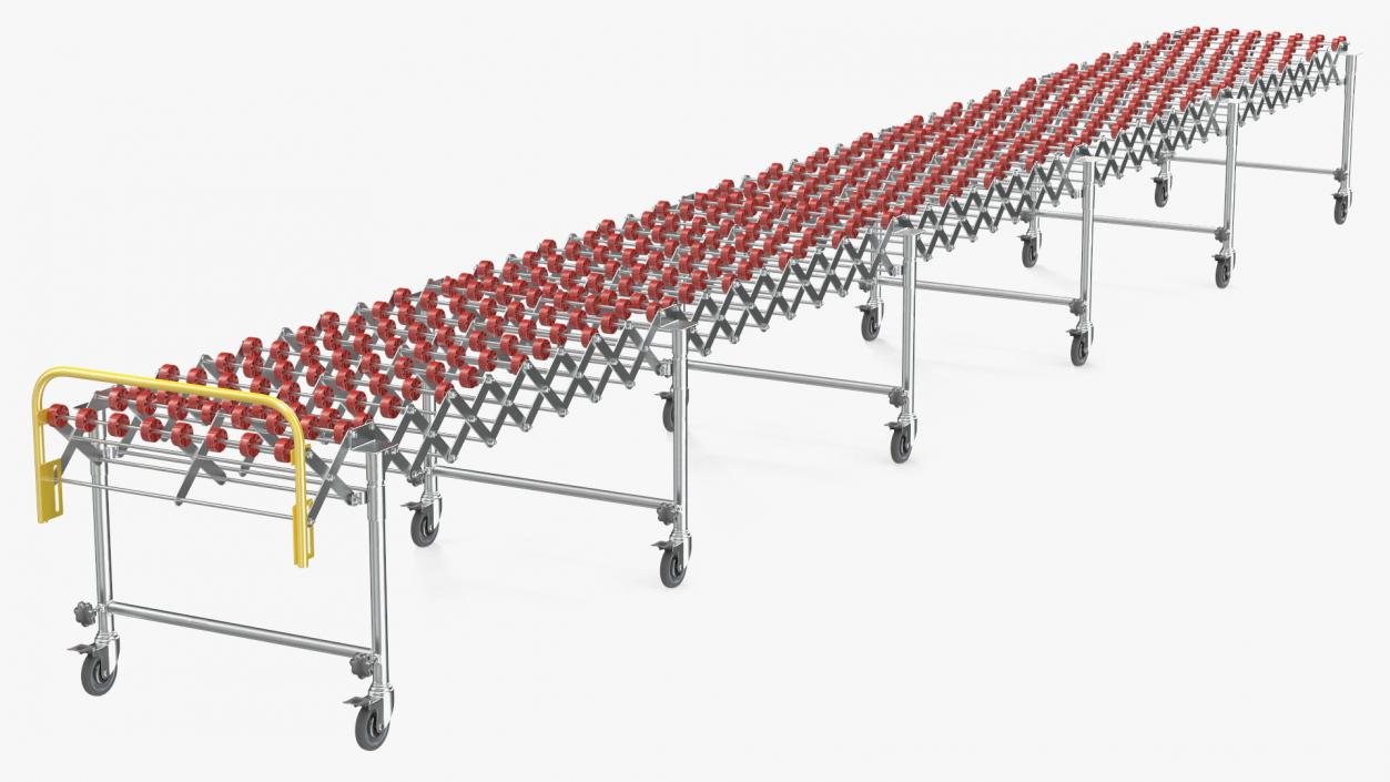 3D Folding Telescopic Roller Red Rigged
