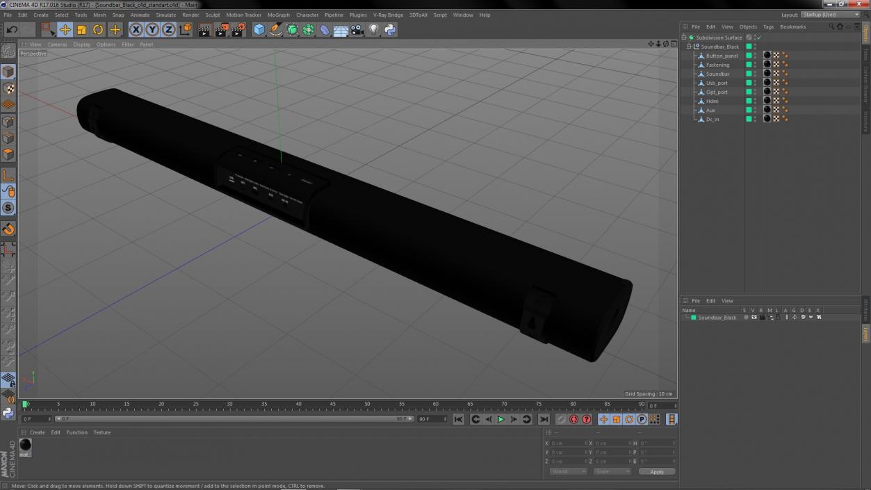 Soundbar Black 3D model