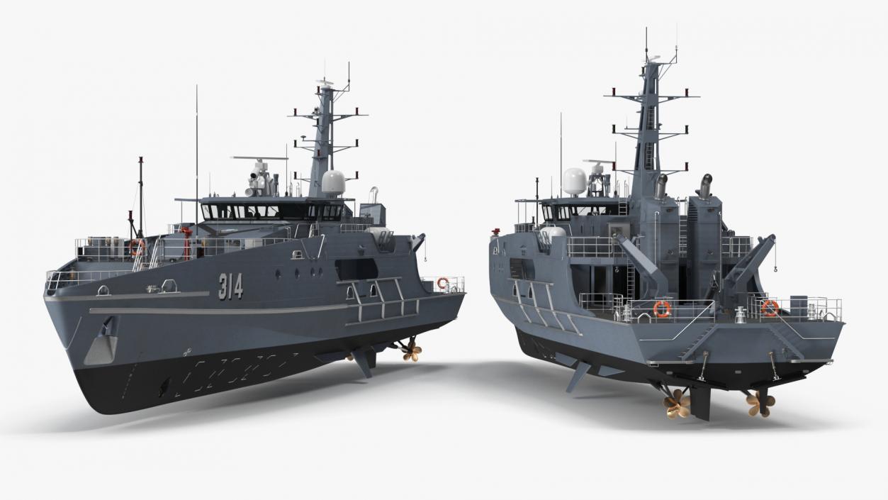3D Patrol Boat ADV Cape Otway Rigged model