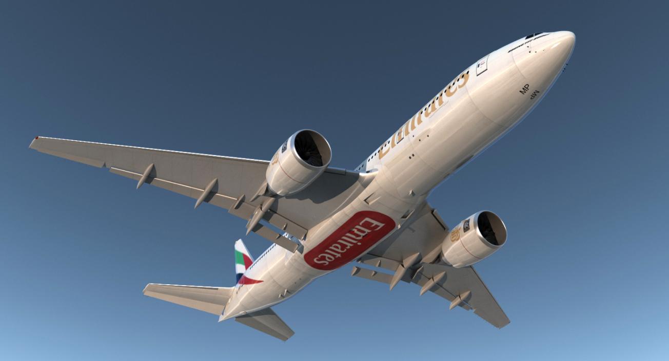 Boeing 777 200ER Emirates Airlines 3D model