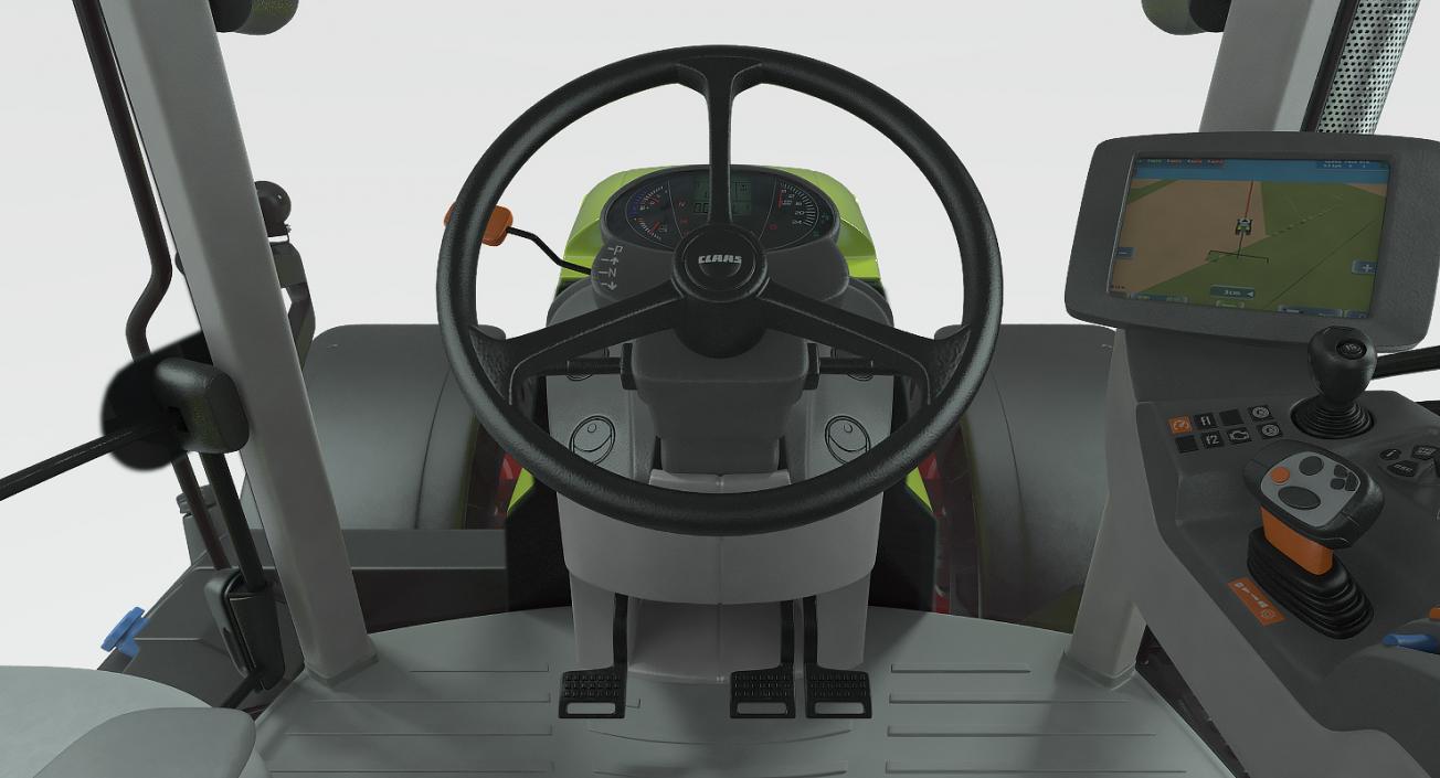 3D Tractor CLAAS AXION Detailed Interior Clean model