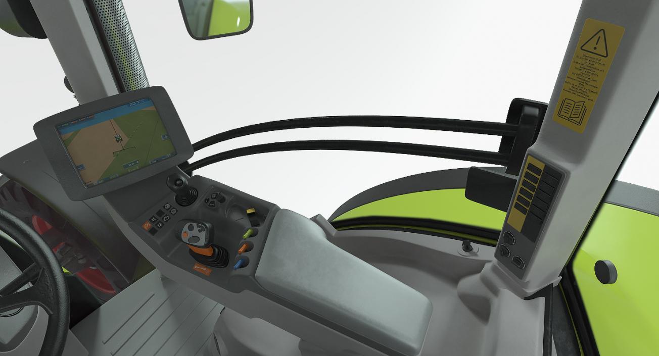3D Tractor CLAAS AXION Detailed Interior Clean model