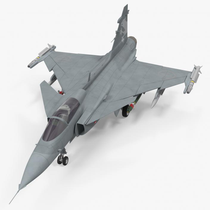 3D model Fighter Aircraft Saab JAS 39 Gripen